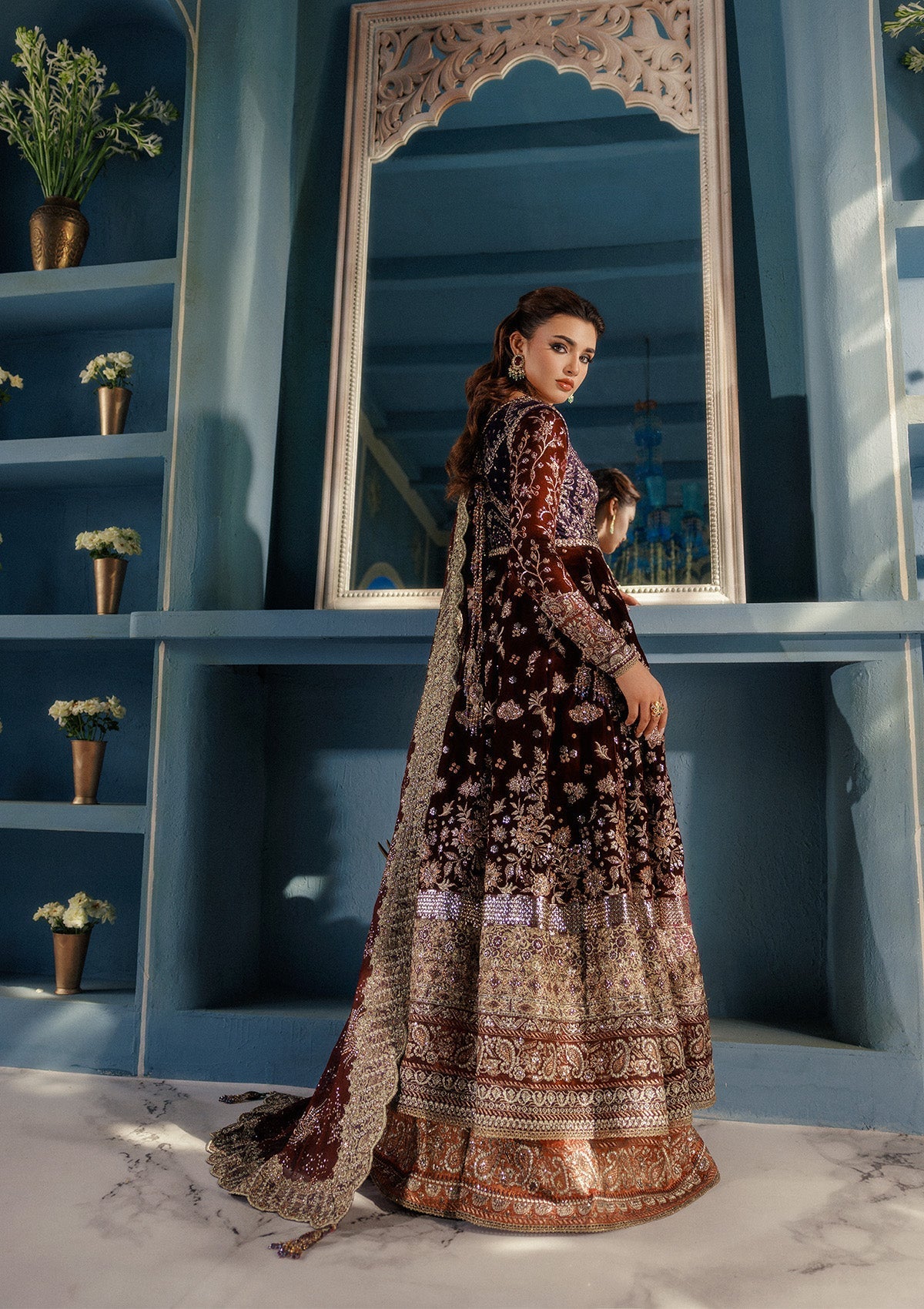 Aik Atelier | Udaipur Velvet 25 | LOOK 03 - Pakistani Designer Dress - by Aik Atelier - Type : Ladies Clothes - 100% Original at Saira Sultan