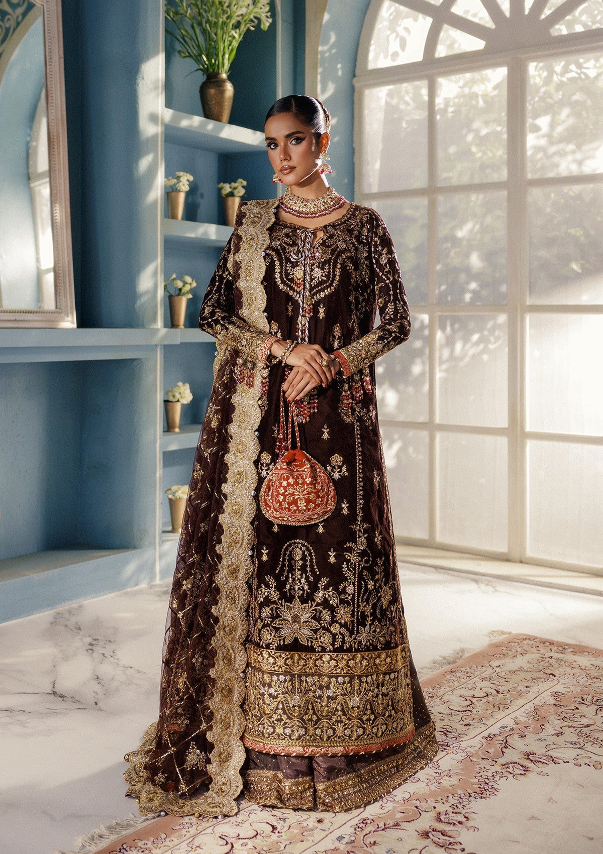 Aik Atelier | Udaipur Velvet 25 | LOOK 06 - Pakistani Designer Dress - by Aik Atelier - Type : Ladies Clothes - 100% Original at Saira Sultan