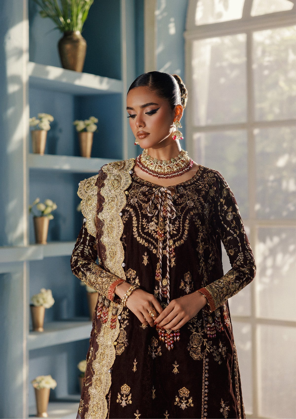 Aik Atelier | Udaipur Velvet 25 | LOOK 06 - Pakistani Designer Dress - by Aik Atelier - Type : Ladies Clothes - 100% Original at Saira Sultan