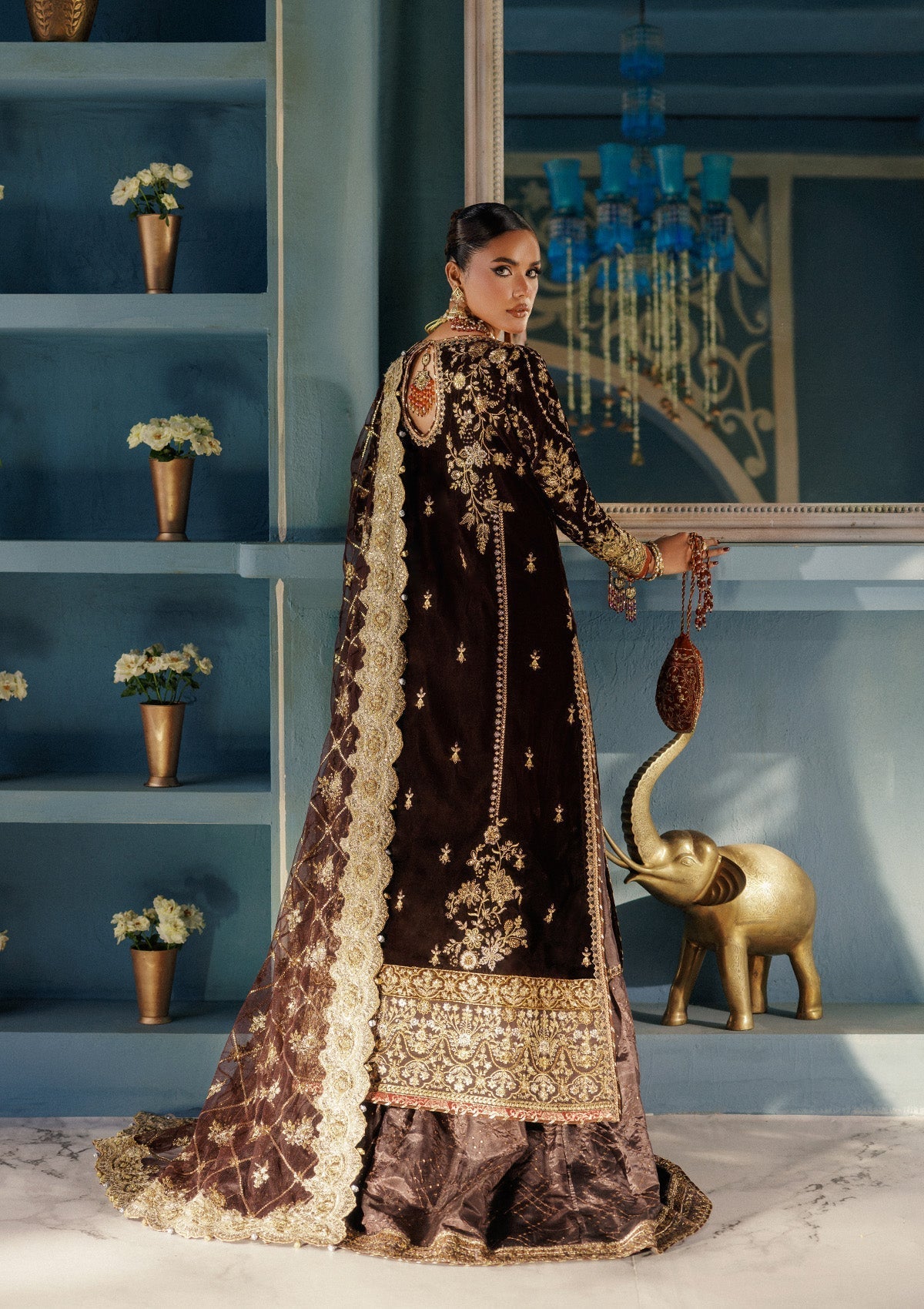 Aik Atelier | Udaipur Velvet 25 | LOOK 06 - Pakistani Designer Dress - by Aik Atelier - Type : Ladies Clothes - 100% Original at Saira Sultan