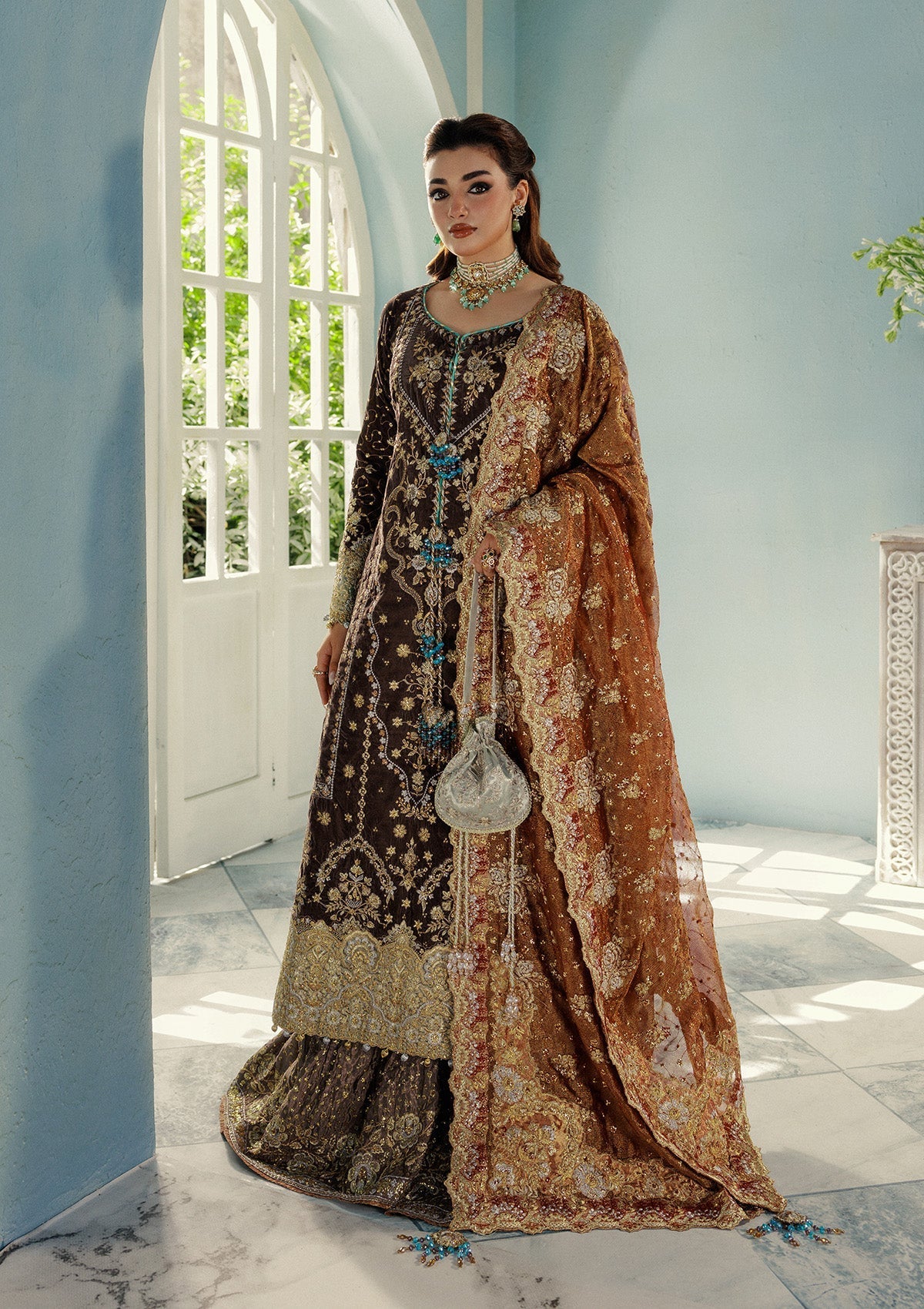 Aik Atelier | Udaipur Velvet 25 | LOOK 07 - Pakistani Designer Dress - by Aik Atelier - Type : Ladies Clothes - 100% Original at Saira Sultan