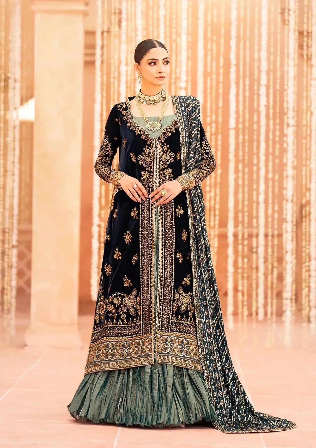 Aik Atelier | Zardozi Velvet 23 | 01 - Pakistani Designer Dress - by Aik Atelier | Type: Formal - 100% Original at Saira Sultan