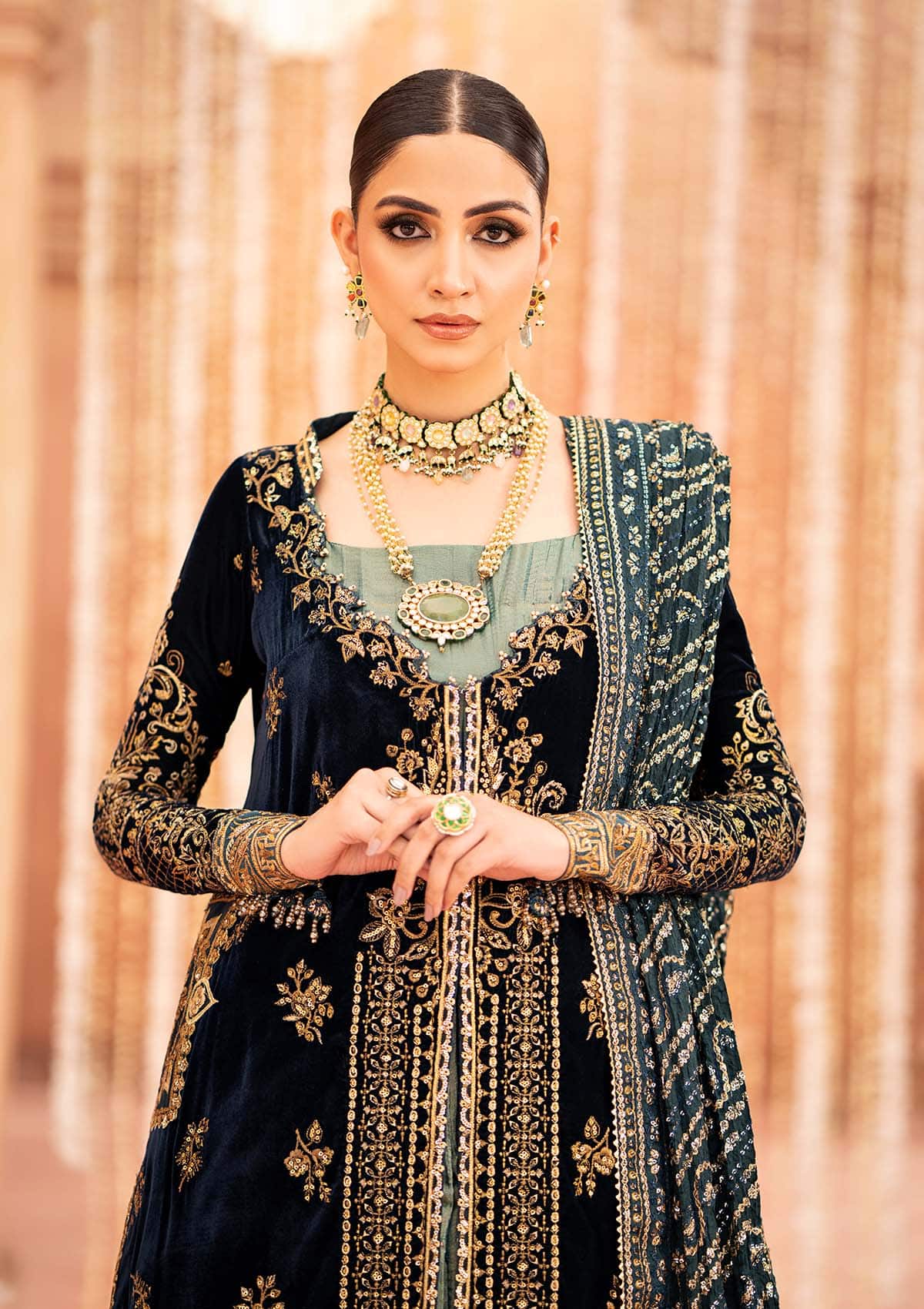 Aik Atelier | Zardozi Velvet 23 | 01 - Pakistani Designer Dress - by Aik Atelier | Type: Formal - 100% Original at Saira Sultan