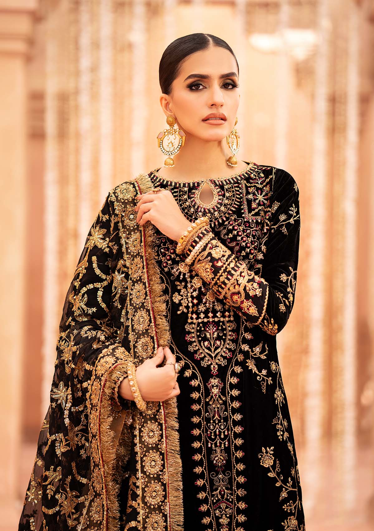 Aik Atelier | Zardozi Velvet 23 | 02 - Pakistani Designer Dress - by Aik Atelier | Type: Formal - 100% Original at Saira Sultan