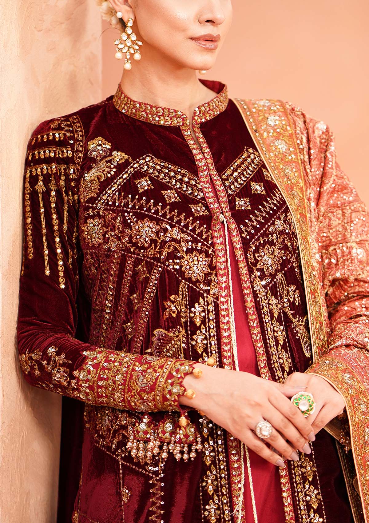 Aik Atelier | Zardozi Velvet 23 | 03 - Pakistani Designer Dress - by Aik Atelier | Type: Formal - 100% Original at Saira Sultan