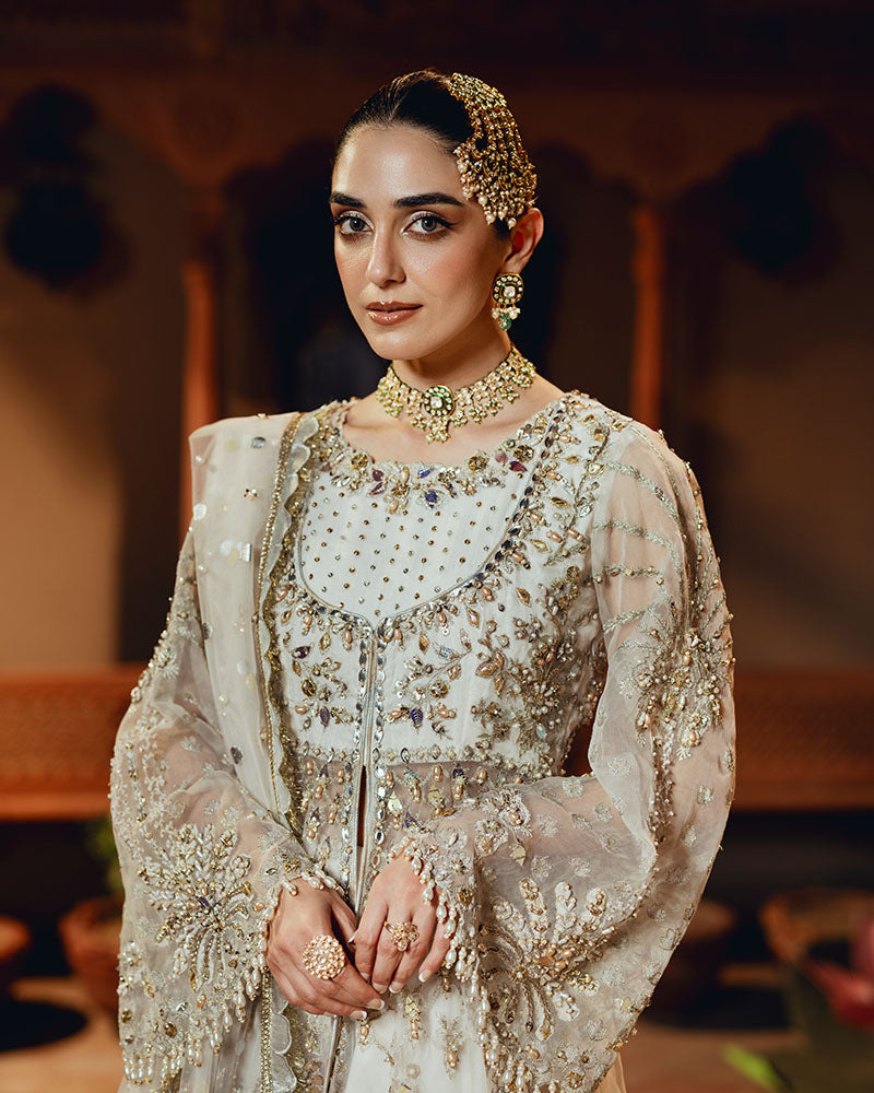 Ain | Naulakha Wedding Festive 24 | AR-141 UFFRAH M Ivory Net