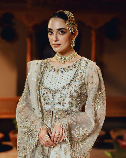 Ain | Naulakha Wedding Festive 24 | AR-141 UFFRAH M Ivory Net