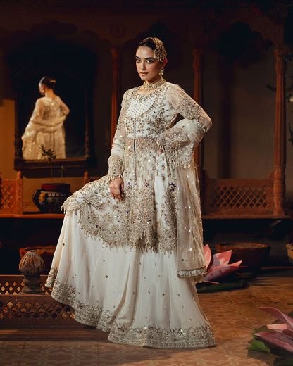 Ain | Naulakha Wedding Festive 24 | AR-141 UFFRAH XL Ivory Net