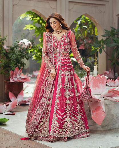 Ain | Naulakha Wedding Festive 24 | AR-140 HANNAH XS Candy Pink Net