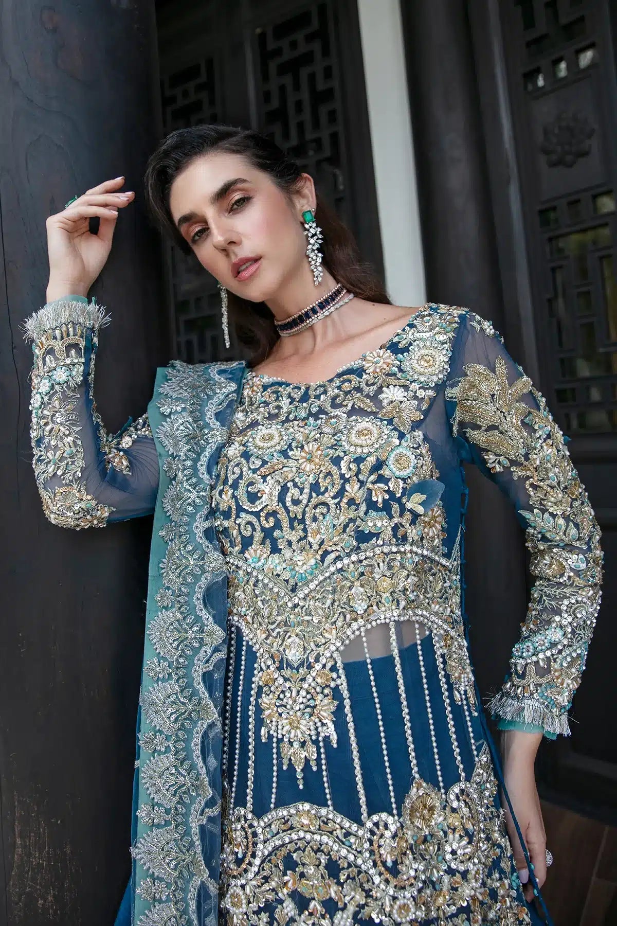 AJR Couture | Bridal Couture23 | Aquiline - Pakistani Designer Dress - by AJR Couture | Type: Bridal - 100% Original at Saira Sultan