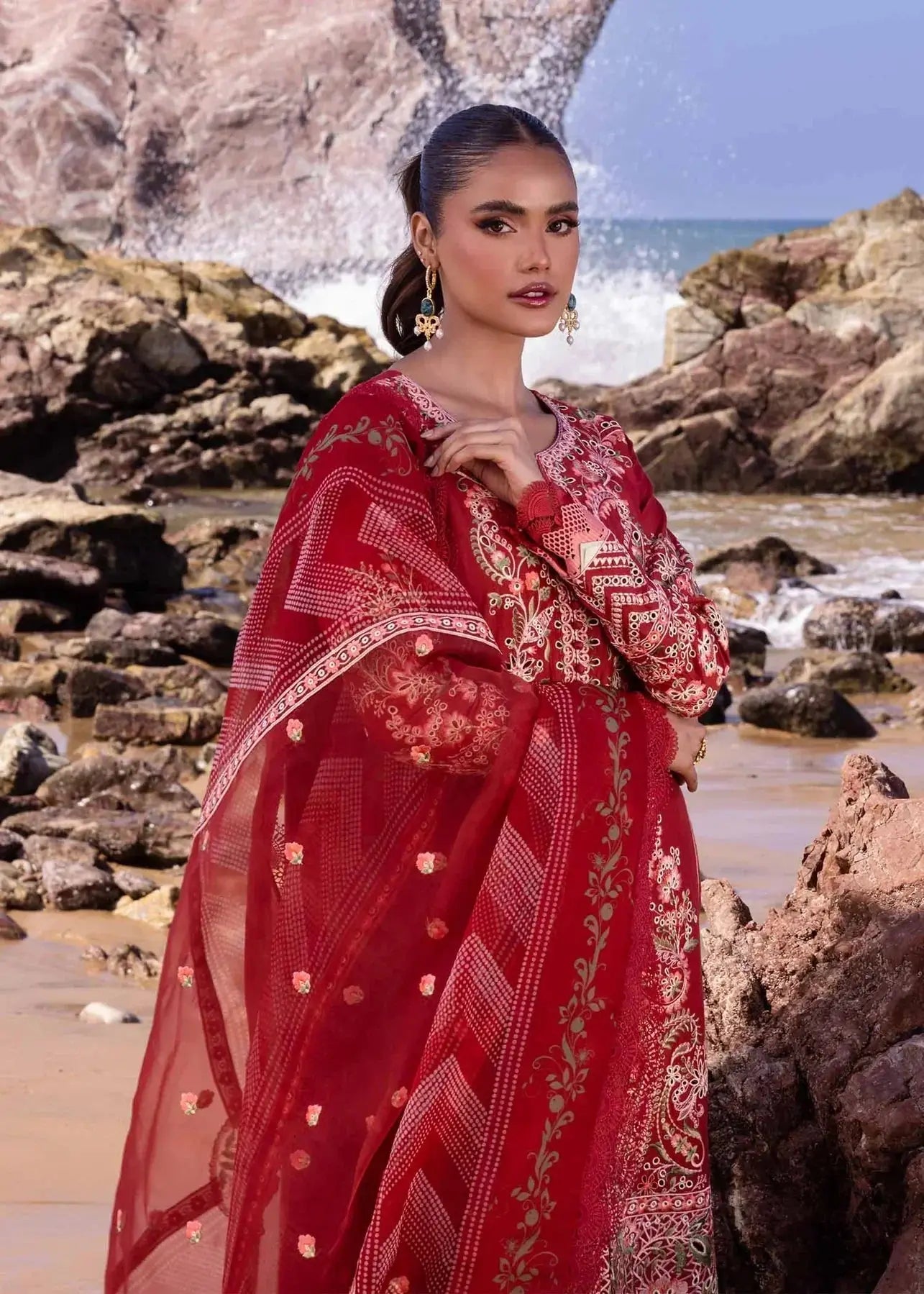 Akbar Aslam | Oasis Lawn 24 | Petuna - Pakistani Designer Dress - by Akbar Aslam | Type: Luxury - 100% Original at Saira Sultan