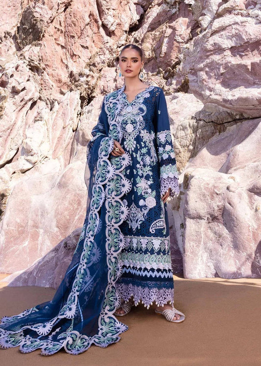 Akbar Aslam | Oasis Lawn 24 | Blue Bell - Pakistani Designer Dress - by Akbar Aslam | Type: Luxury - 100% Original at Saira Sultan