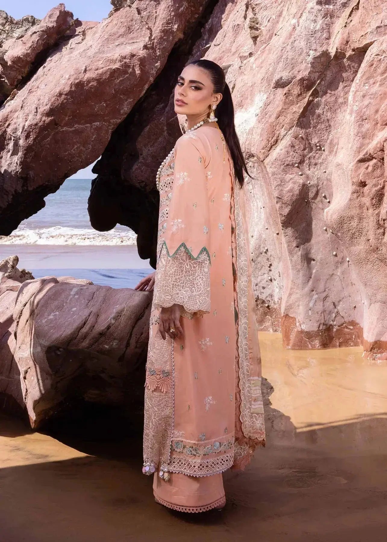 Akbar Aslam | Oasis Lawn 24 | Sweet Pea - Pakistani Designer Dress - by Akbar Aslam | Type: Luxury - 100% Original at Saira Sultan