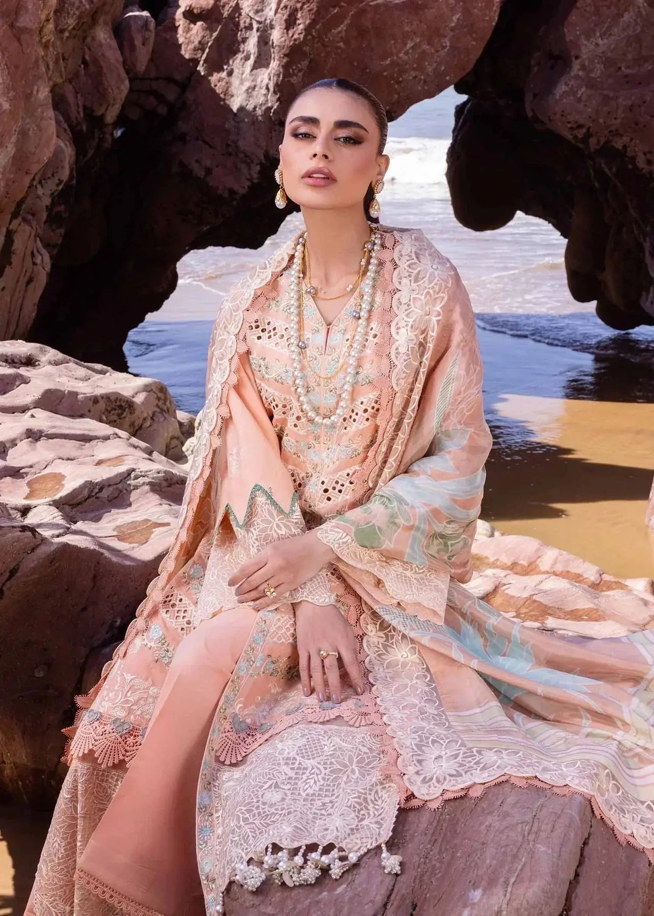 Akbar Aslam | Oasis Lawn 24 | Sweet Pea - Pakistani Designer Dress - by Akbar Aslam | Type: Luxury - 100% Original at Saira Sultan