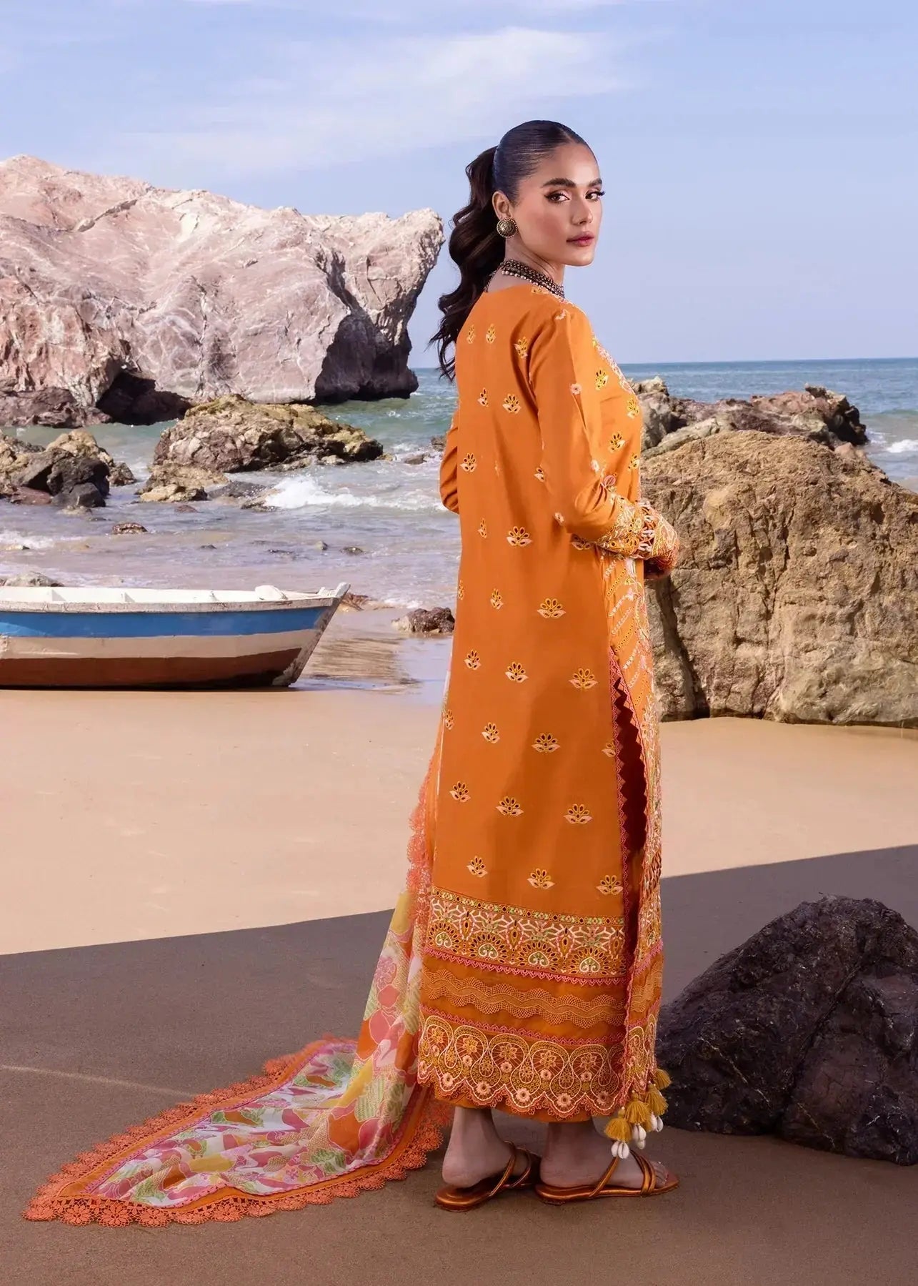 Akbar Aslam | Oasis Lawn 24 | Calla Lily - Pakistani Designer Dress - by Akbar Aslam | Type: Luxury - 100% Original at Saira Sultan
