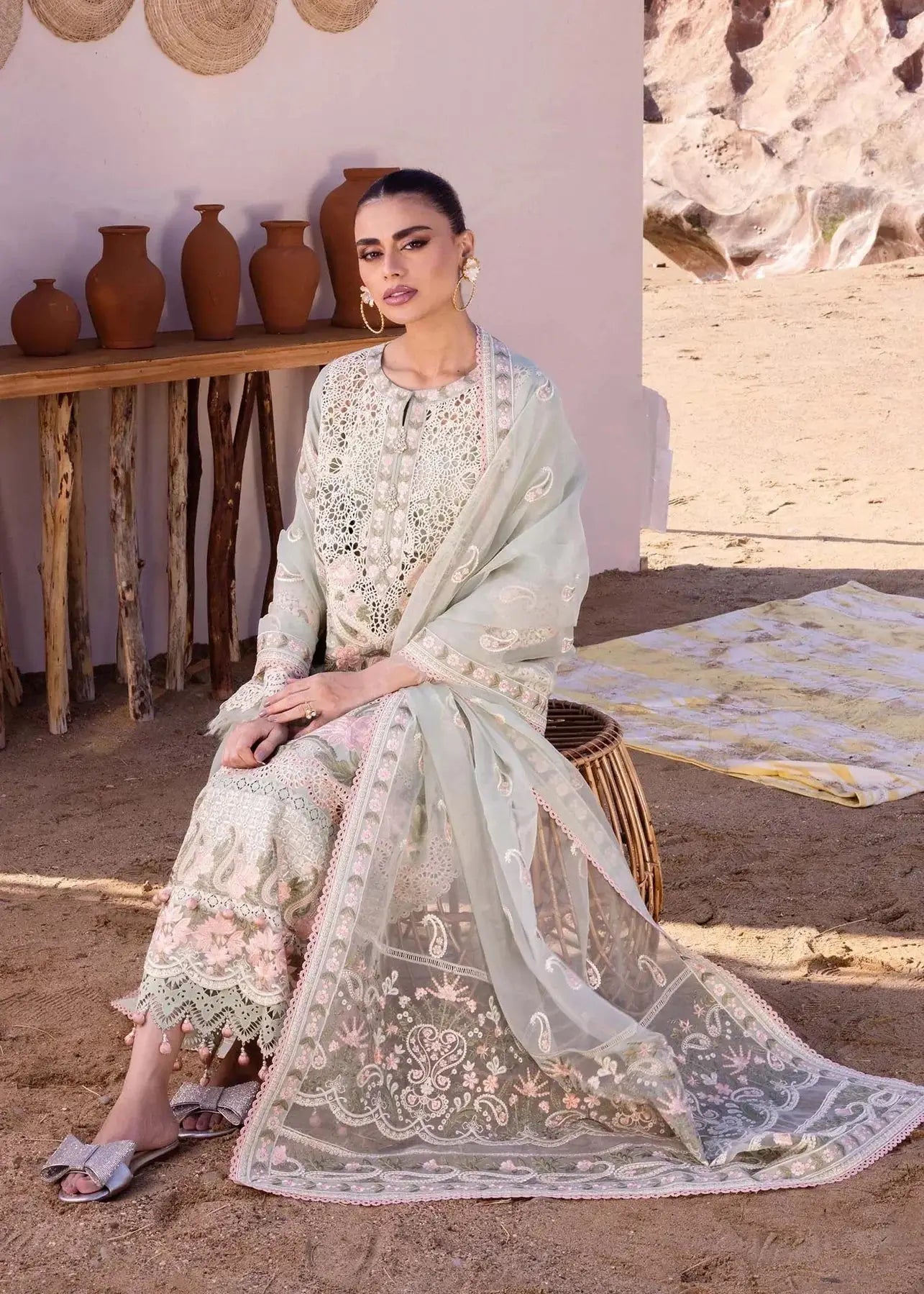Akbar Aslam | Oasis Lawn 24 | Alberta - Pakistani Designer Dress - by Akbar Aslam | Type: Luxury - 100% Original at Saira Sultan