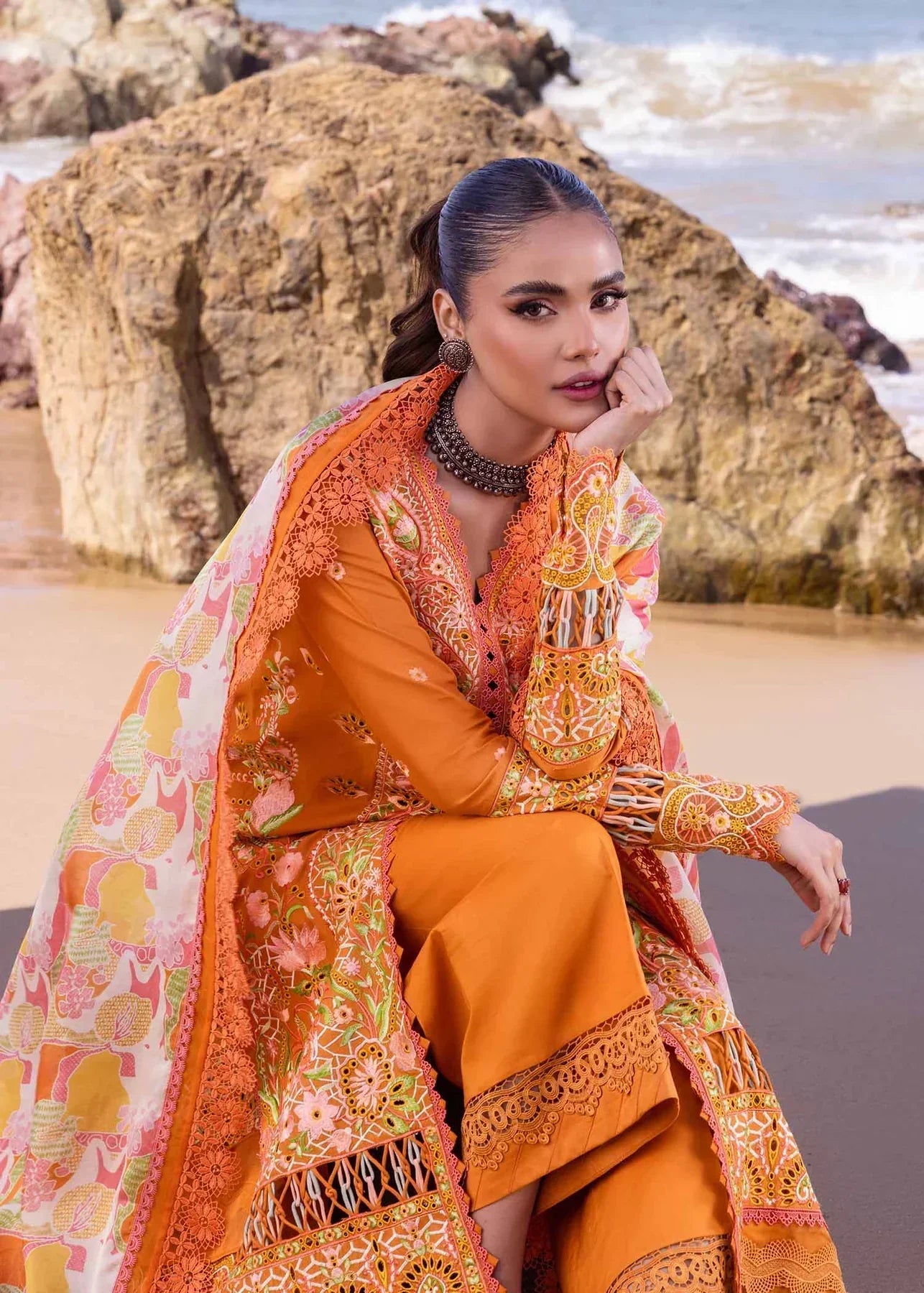 Akbar Aslam | Oasis Lawn 24 | Calla Lily - Pakistani Designer Dress - by Akbar Aslam | Type: Luxury - 100% Original at Saira Sultan