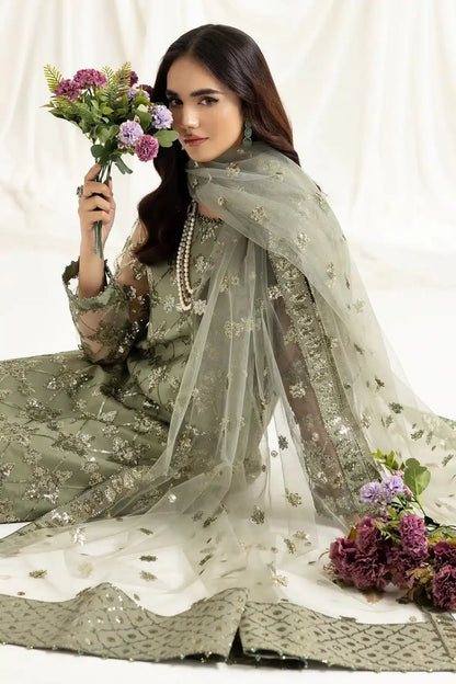 Alizeh | Dua Formals 23 | DUA-V02D02B-ALARA(PISTACHIO) - Pakistani Designer Dress - by Alizeh | Type: Formal - 100% Original at Saira Sultan