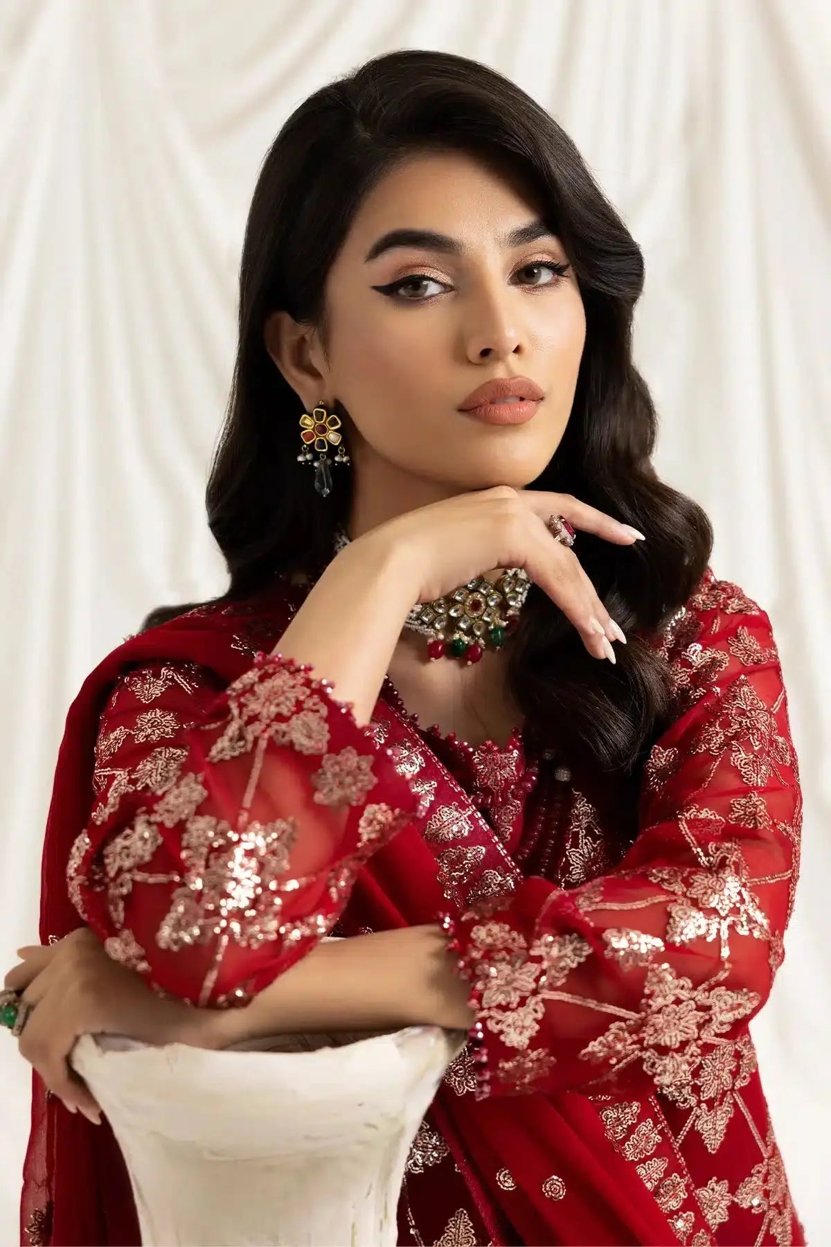 Alizeh | Dua Formals 23 | DUA-V02D02A-ALARA(RED) - Pakistani Designer Dress - by Alizeh | Type: Formal - 100% Original at Saira Sultan