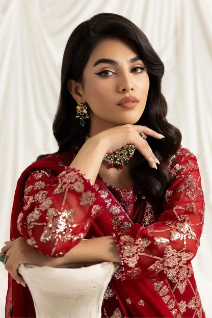 Alizeh | Dua Formals 23 | DUA-V02D02A-ALARA(RED) - Pakistani Designer Dress - by Alizeh | Type: Formal - 100% Original at Saira Sultan