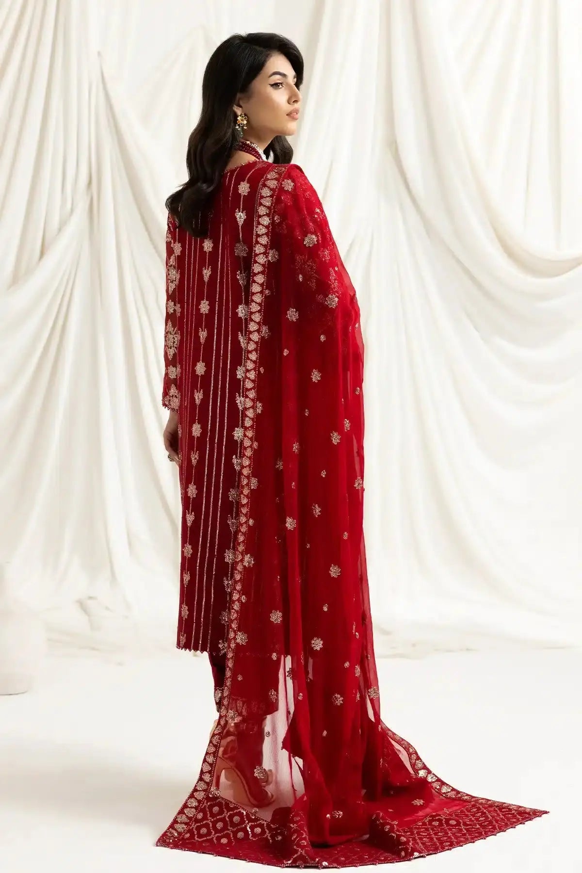 Alizeh | Dua Formals 23 | DUA-V02D02A-ALARA(RED) - Pakistani Designer Dress - by Alizeh | Type: Formal - 100% Original at Saira Sultan