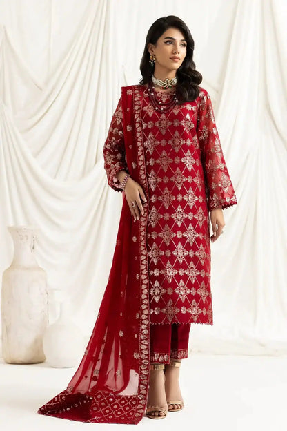 Alizeh | Dua Formals 23 | DUA-V02D02A-ALARA(RED) - Pakistani Designer Dress - by Alizeh | Type: Formal - 100% Original at Saira Sultan