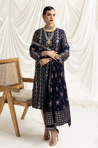 Alizeh | Dua Formals 23 | DUA-V02D01A- AIREEN(NAVY BLUE) - Pakistani Designer Dress - by Alizeh | Type: Formal - 100% Original at Saira Sultan