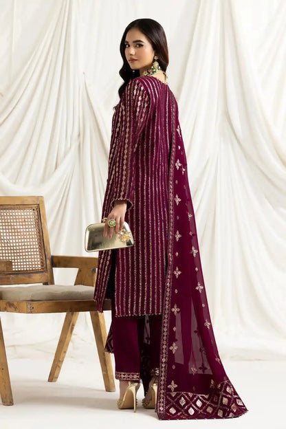 Alizeh | Dua Formals 23 | DUA-V02D03A-AYSAL(MAGENTA) - Pakistani Designer Dress - by Alizeh | Type: Formal - 100% Original at Saira Sultan
