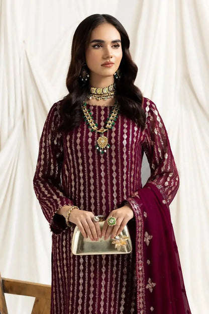 Alizeh | Dua Formals 23 | DUA-V02D03A-AYSAL(MAGENTA) - Pakistani Designer Dress - by Alizeh | Type: Formal - 100% Original at Saira Sultan