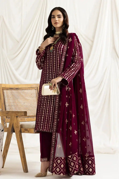 Alizeh | Dua Formals 23 | DUA-V02D03A-AYSAL(MAGENTA) - Pakistani Designer Dress - by Alizeh | Type: Formal - 100% Original at Saira Sultan