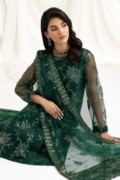 Alizeh | Dua Formals 23 | DUA-V02D05A-ELNAZ(GREEN) - Pakistani Designer Dress - by Alizeh | Type: Formal - 100% Original at Saira Sultan