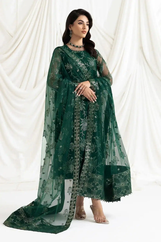 Alizeh | Dua Formals 23 | DUA-V02D05A-ELNAZ(GREEN) - Pakistani Designer Dress - by Alizeh | Type: Formal - 100% Original at Saira Sultan