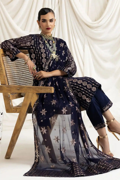 Alizeh | Dua Formals 23 | DUA-V02D01A- AIREEN(NAVY BLUE) - Pakistani Designer Dress - by Alizeh | Type: Formal - 100% Original at Saira Sultan