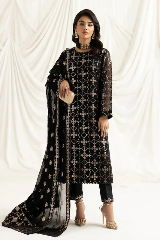 Alizeh | Dua Formals 23 | DUA-V02D04A-NAZIK(BLACK) - Pakistani Designer Dress - by Alizeh | Type: Formal - 100% Original at Saira Sultan