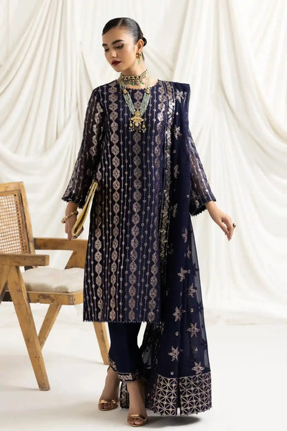 Alizeh | Dua Formals 23 | DUA-V02D01A- AIREEN(NAVY BLUE) - Pakistani Designer Dress - by Alizeh | Type: Formal - 100% Original at Saira Sultan