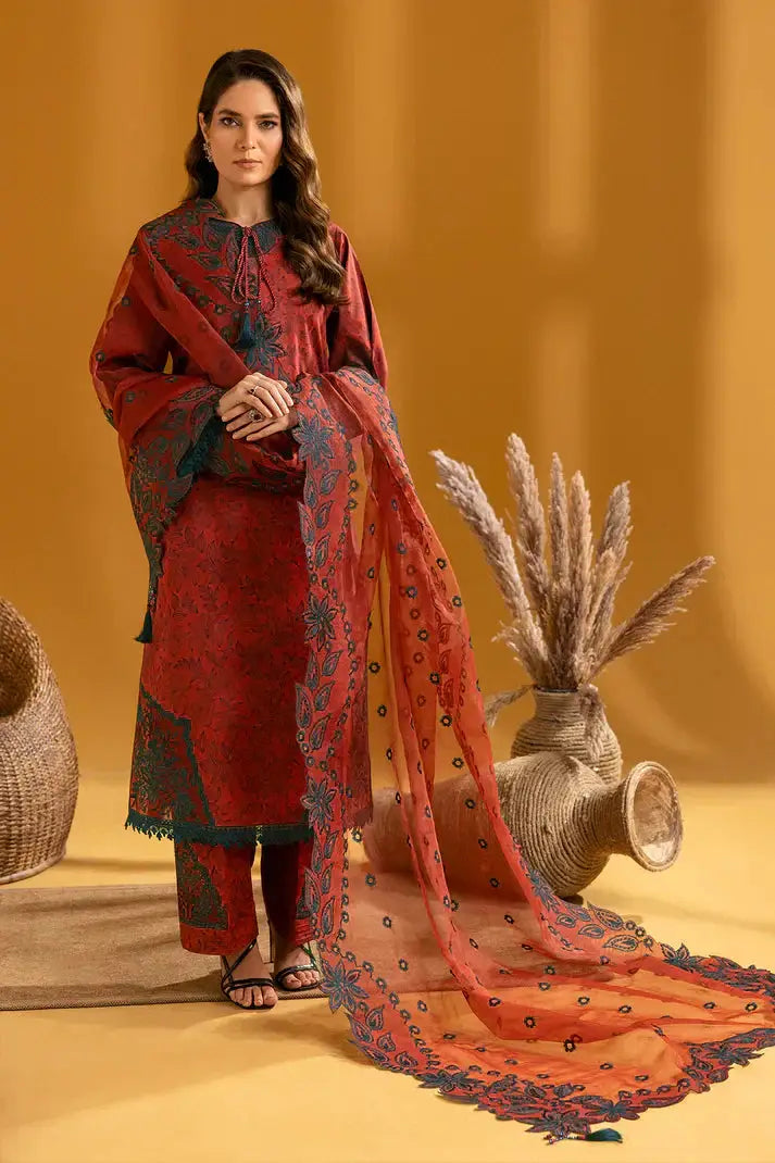Alizeh | Maahi Embroidered Lawn | Mira - Pakistani Designer Dress - by Alizeh | Type: Luxury - 100% Original at Saira Sultan