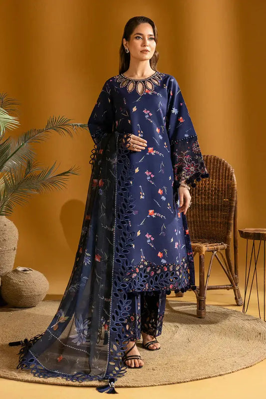 Alizeh | Maahi Embroidered Lawn | Iris - Pakistani Designer Dress - by Alizeh | Type: Luxury - 100% Original at Saira Sultan