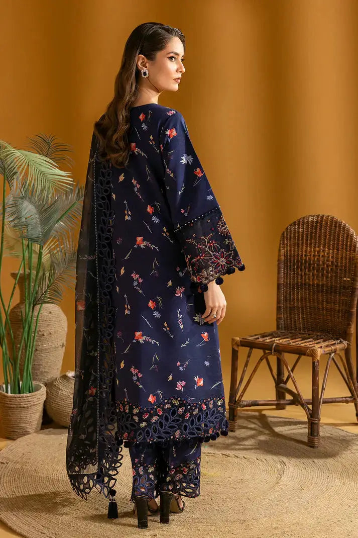 Alizeh | Maahi Embroidered Lawn | Iris - Pakistani Designer Dress - by Alizeh | Type: Luxury - 100% Original at Saira Sultan
