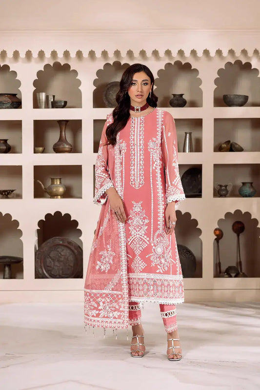 Alizeh | Dua Formals 23 | DUA-V01D04B- MEHRUNISA ( PINK ) - Pakistani Designer Dress - by Alizeh | Type: Formal - 100% Original at Saira Sultan