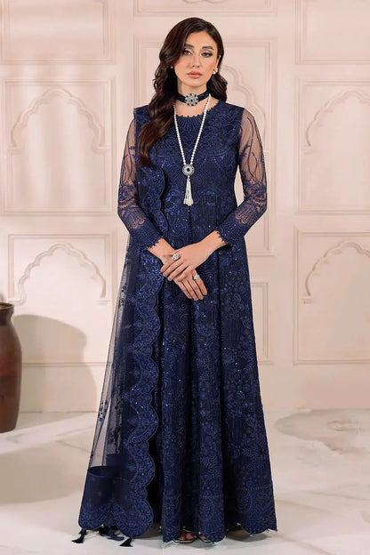 Alizeh | Dua Formals 23 | DUA-V01D01A- KHIRAD ( BLUE ) - Pakistani Designer Dress - by Alizeh | Type: Formal - 100% Original at Saira Sultan