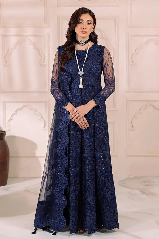 Alizeh | Dua Formals 23 | DUA-V01D01A- KHIRAD ( BLUE ) - Pakistani Designer Dress - by Alizeh | Type: Formal - 100% Original at Saira Sultan