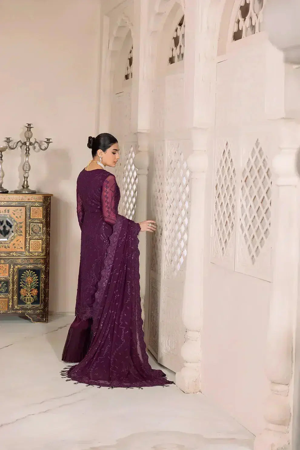 Alizeh | Dua Formals 23 | DUA-V01D03A- SYLVI ( PURPLE ) - Pakistani Designer Dress - by Alizeh | Type: Formal - 100% Original at Saira Sultan