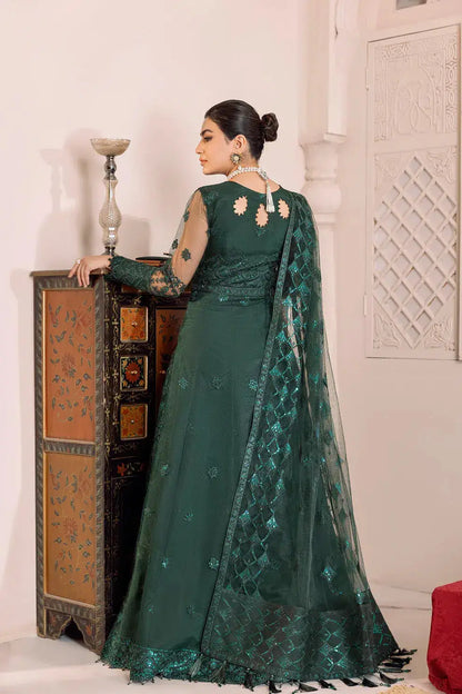 Alizeh | Dua Formals 23 | DUA-V01D05A- RYAN ( GREEN ) - Pakistani Designer Dress - by Alizeh | Type: Formal - 100% Original at Saira Sultan