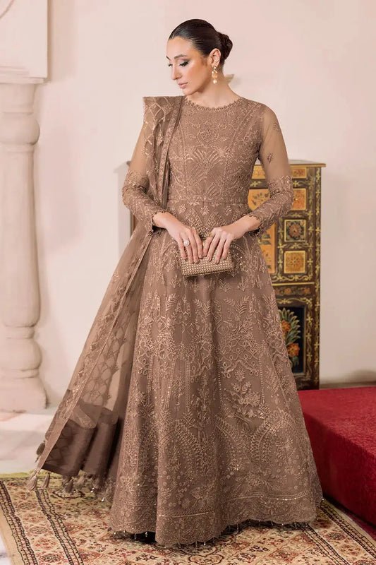 Alizeh | Dua Formals 23 | DUA-V01D05B- RYAN ( BEIGE ) - Pakistani Designer Dress - by Alizeh | Type: Formal - 100% Original at Saira Sultan