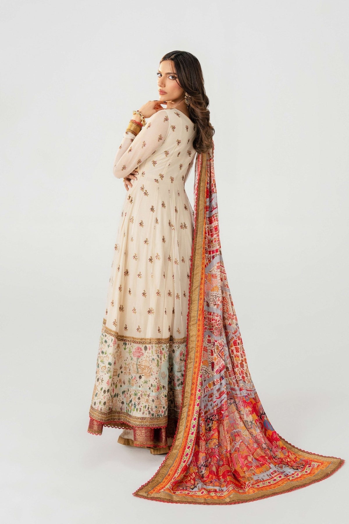 Fahad Hussayn | Jalsa Ghar | Angora XL Ivory Lawn