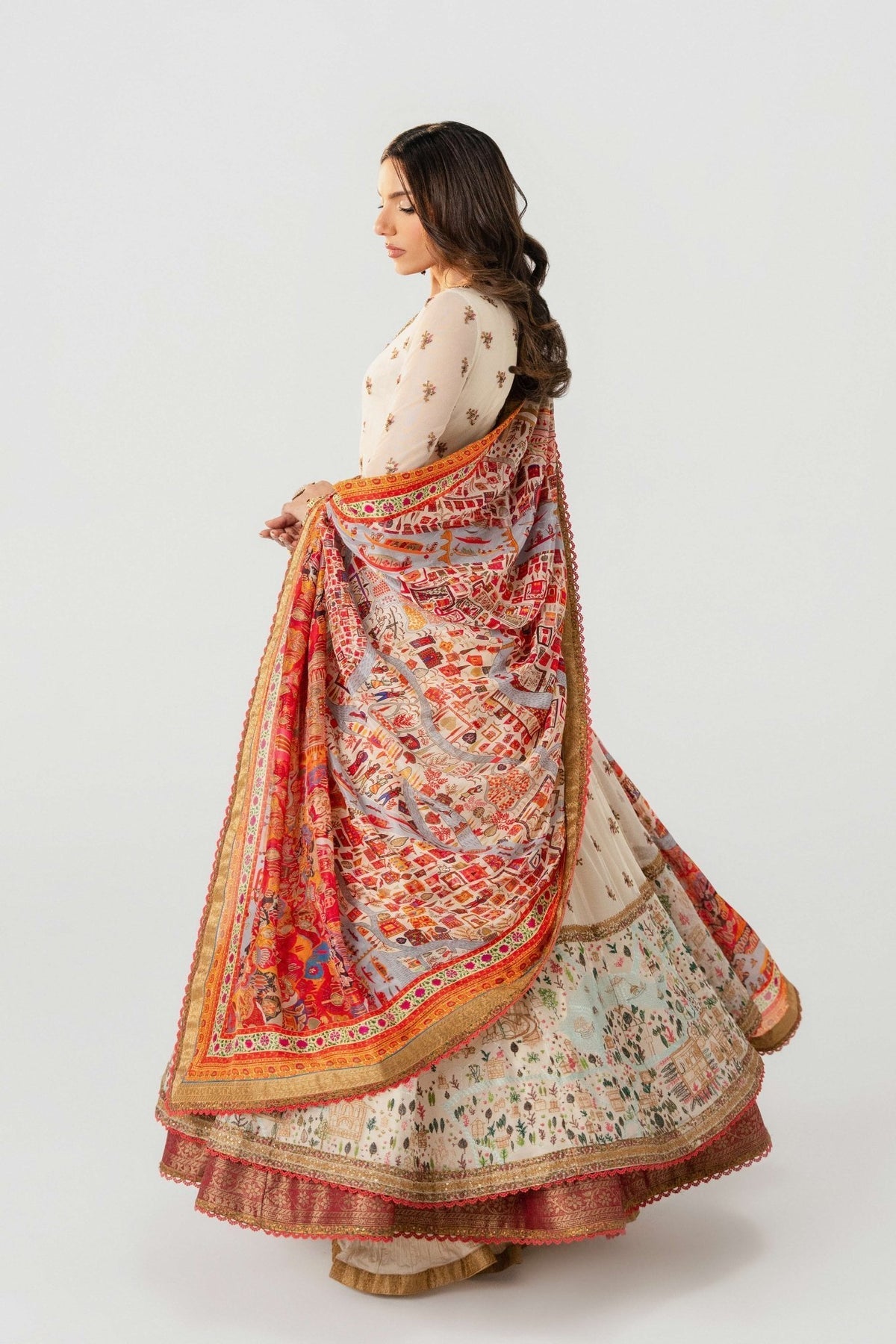 Fahad Hussayn | Jalsa Ghar | Angora L Ivory Lawn