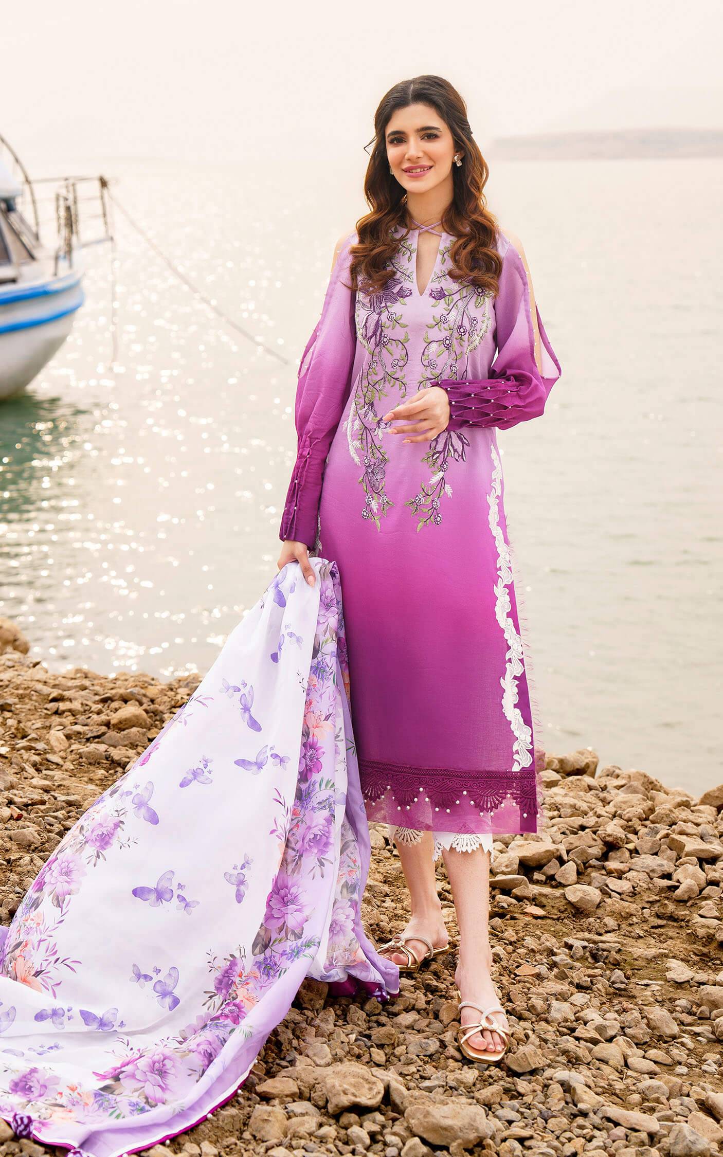 Asifa and Nabeel | Meraki Summer 24 | CALLA-U141M018 - Pakistani Designer Dress - by Asifa and Nabeel | Type: Luxury - 100% Original at Saira Sultan
