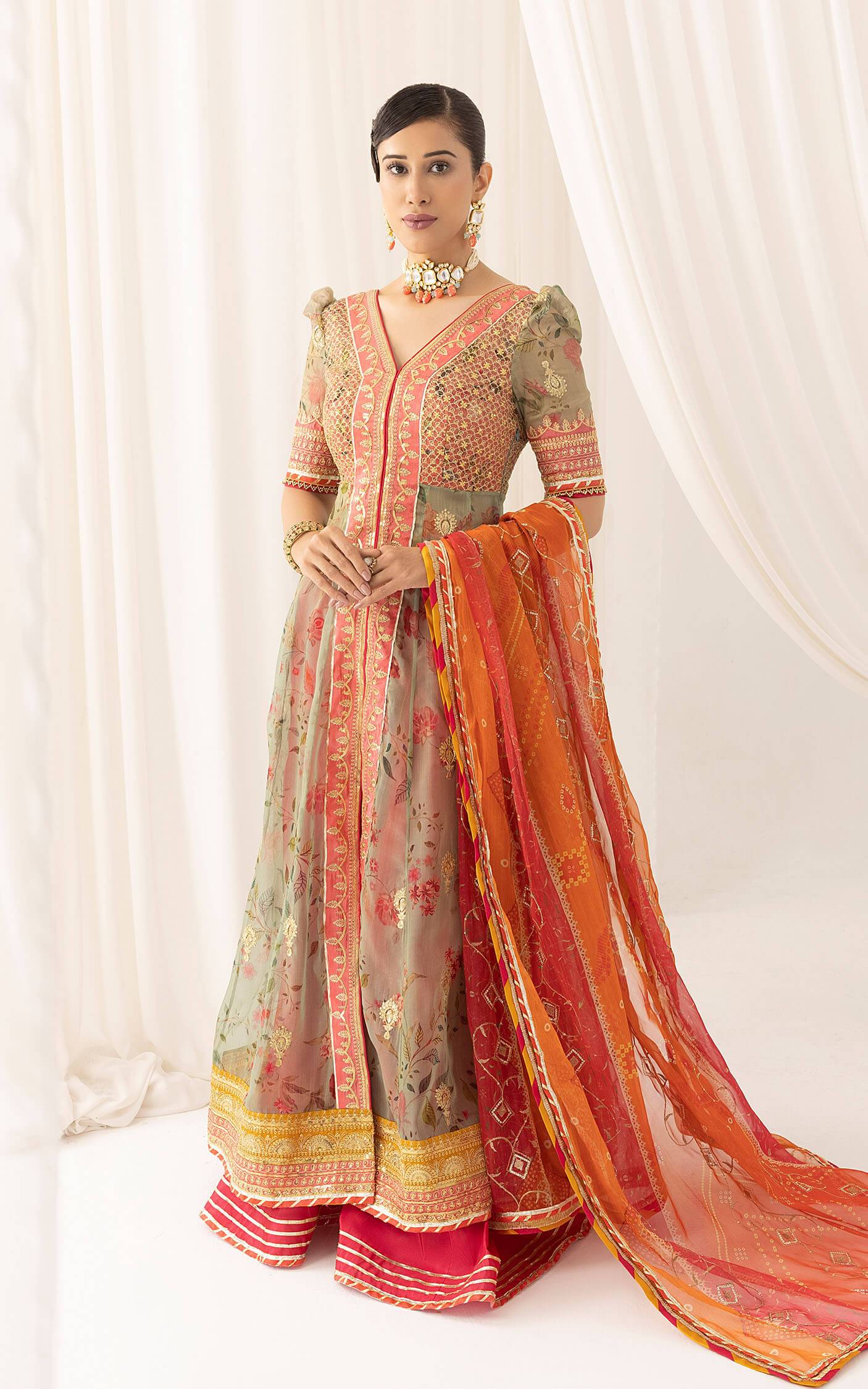 Asifa and Nabeel | Barasti Festive 23 | Rangoli (ANB-01) - Pakistani Designer Dress - by Asifa and Nabeel | Type: Bridal - 100% Original at Saira Sultan