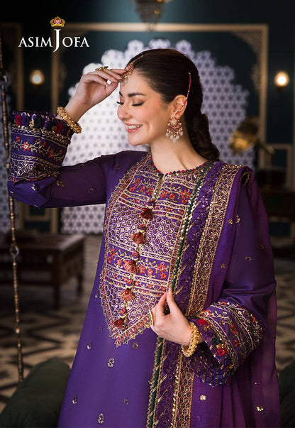 Asim Jofa | Fasana e Ishq Eid Luxury Lawn | AJFI-16 - Pakistani Designer Dress - by Asim Jofa | Type: Luxury - 100% Original at Saira Sultan