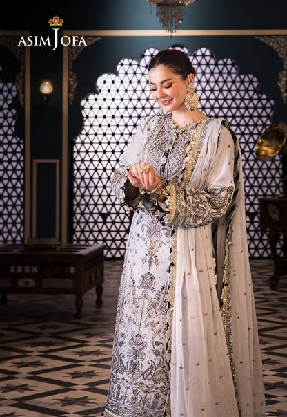 Asim Jofa | Fasana e Ishq Eid Luxury Lawn | AJFI-28 - Pakistani Designer Dress - by Asim Jofa | Type: Luxury - 100% Original at Saira Sultan